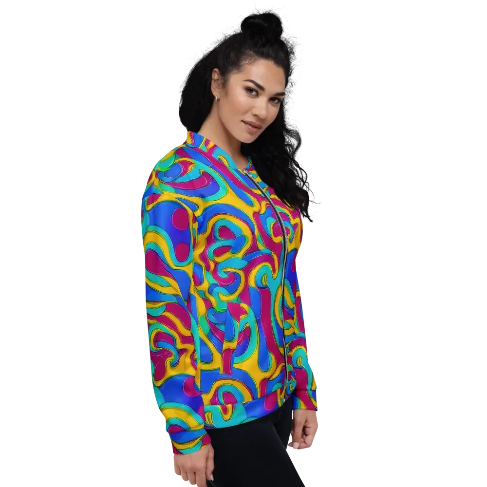 Kaleido Flow on Bomber Jacket — Right