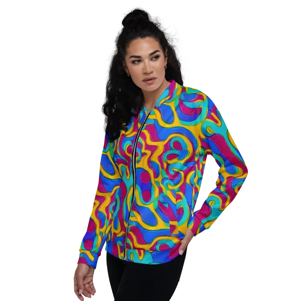 Kaleido Flow on Bomber Jacket — Left