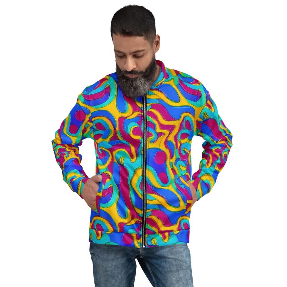 Kaleido Flow on Bomber Jacket — Front