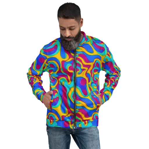 Kaleido Flow on a Bomber Jacket