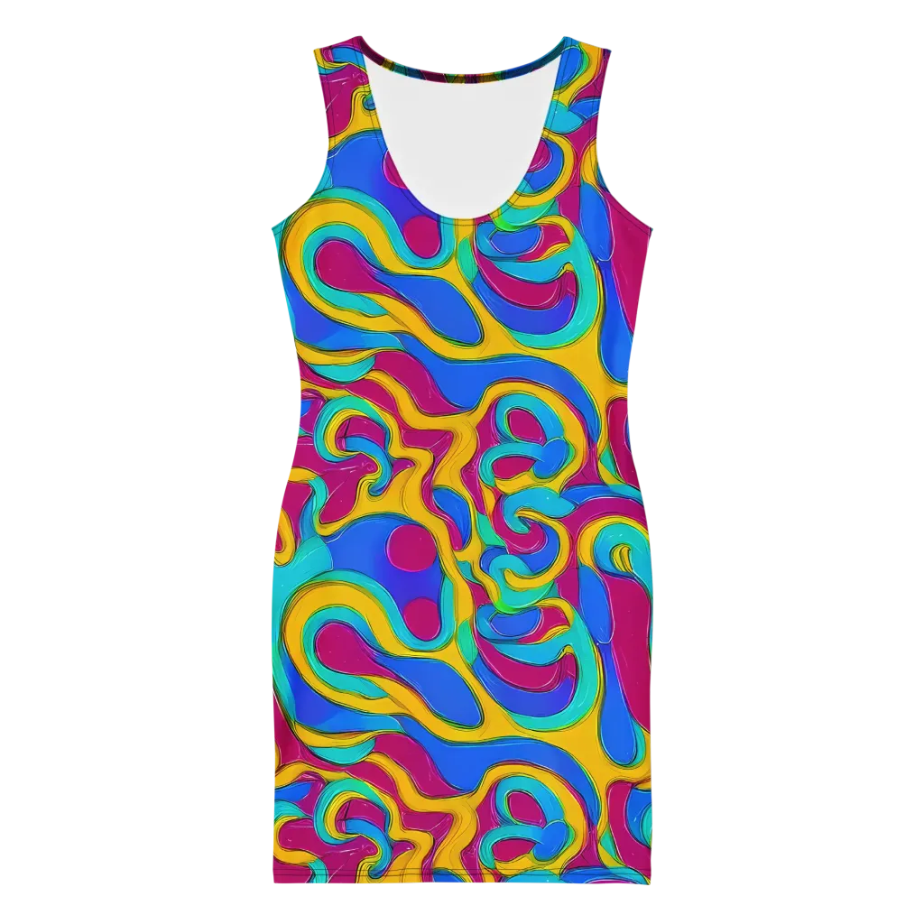 Kaleido Flow on Bodycon Dress — Front