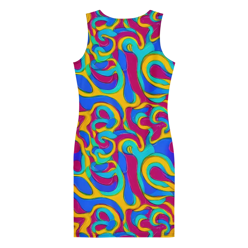 Kaleido Flow on Bodycon Dress — Back