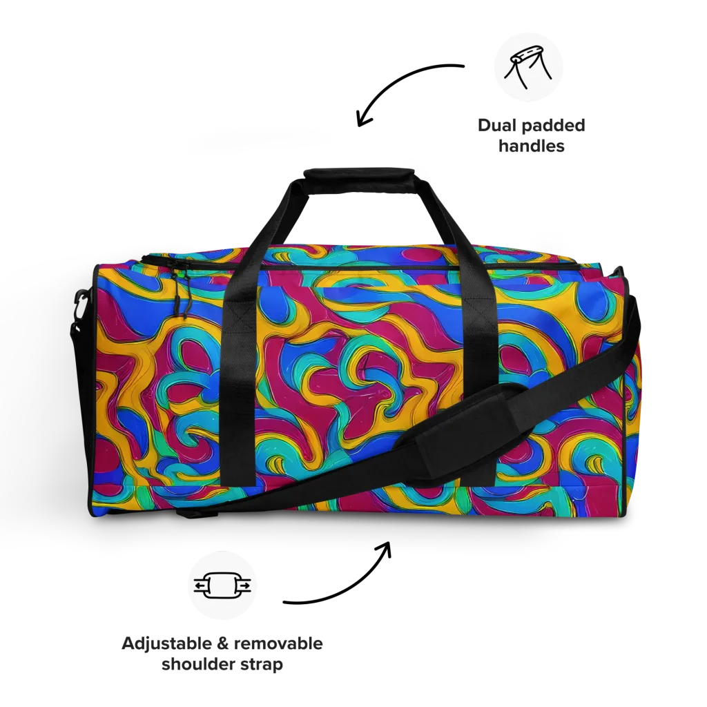 Kaleido Flow on Duffle Bag — Front