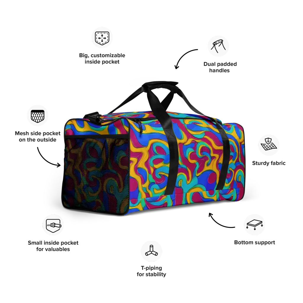 Kaleido Flow on Duffle Bag — Right Front