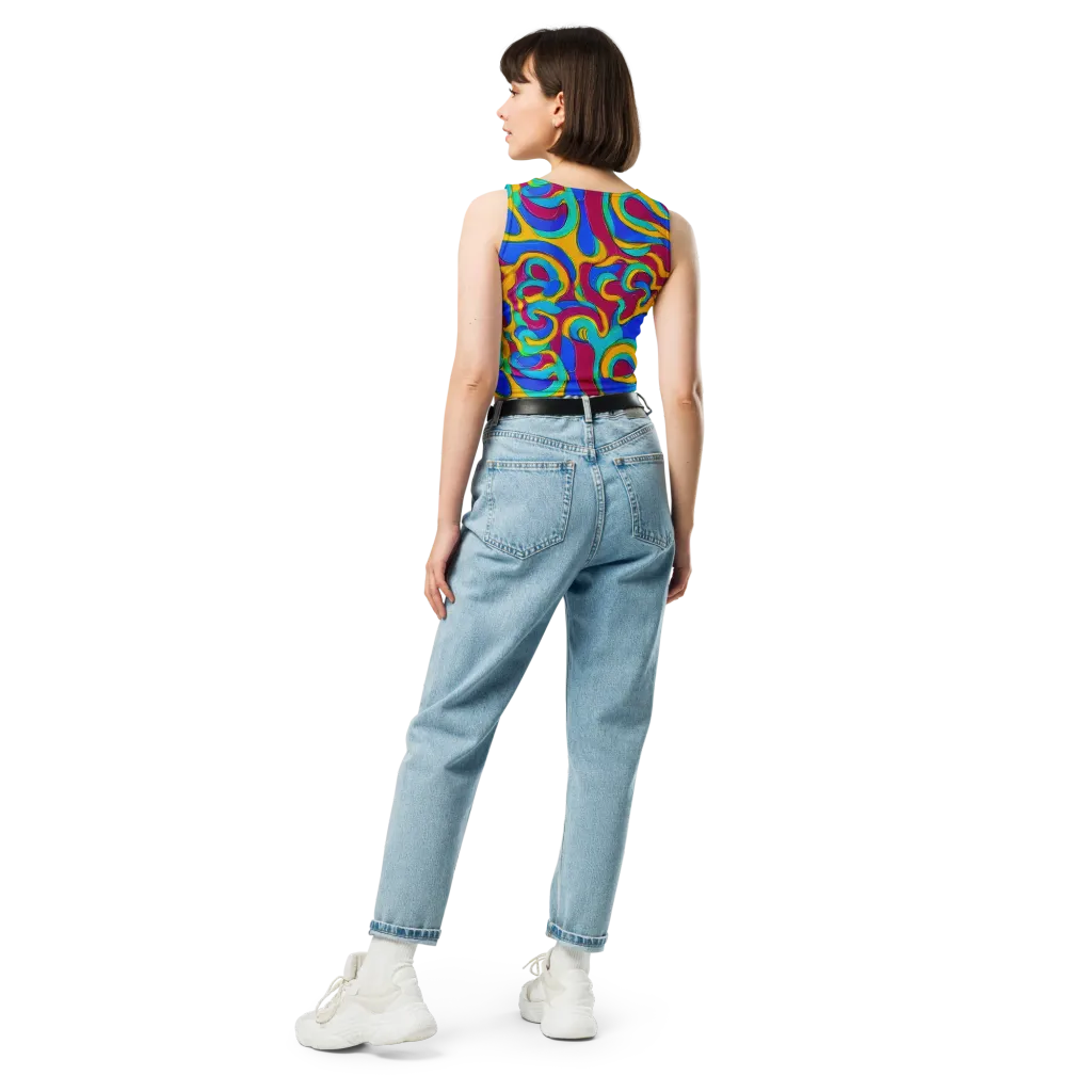 Kaleido Flow on Crop Top — Back