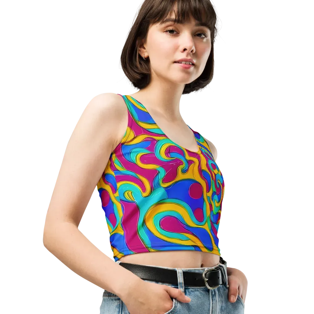 Kaleido Flow on Crop Top — Right Front