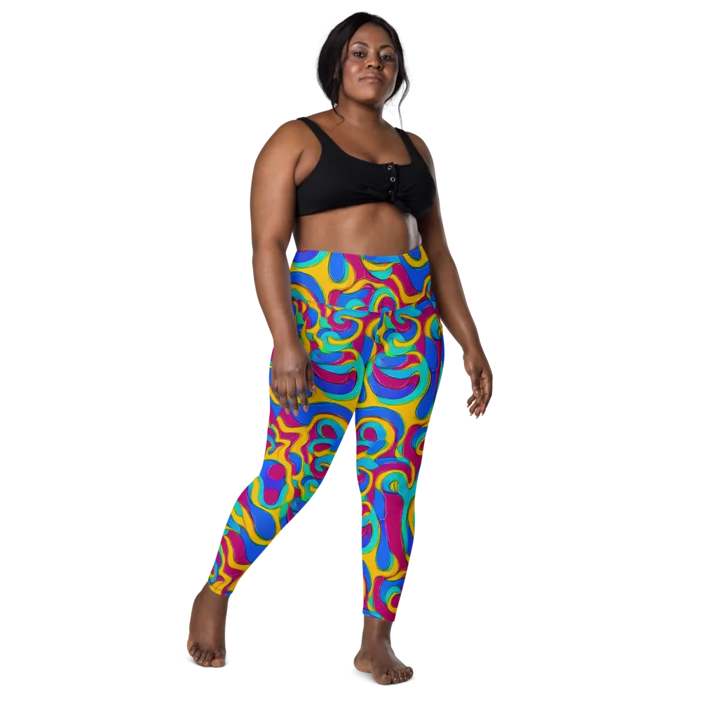 Kaleido Flow on Leggings with Pockets — Front