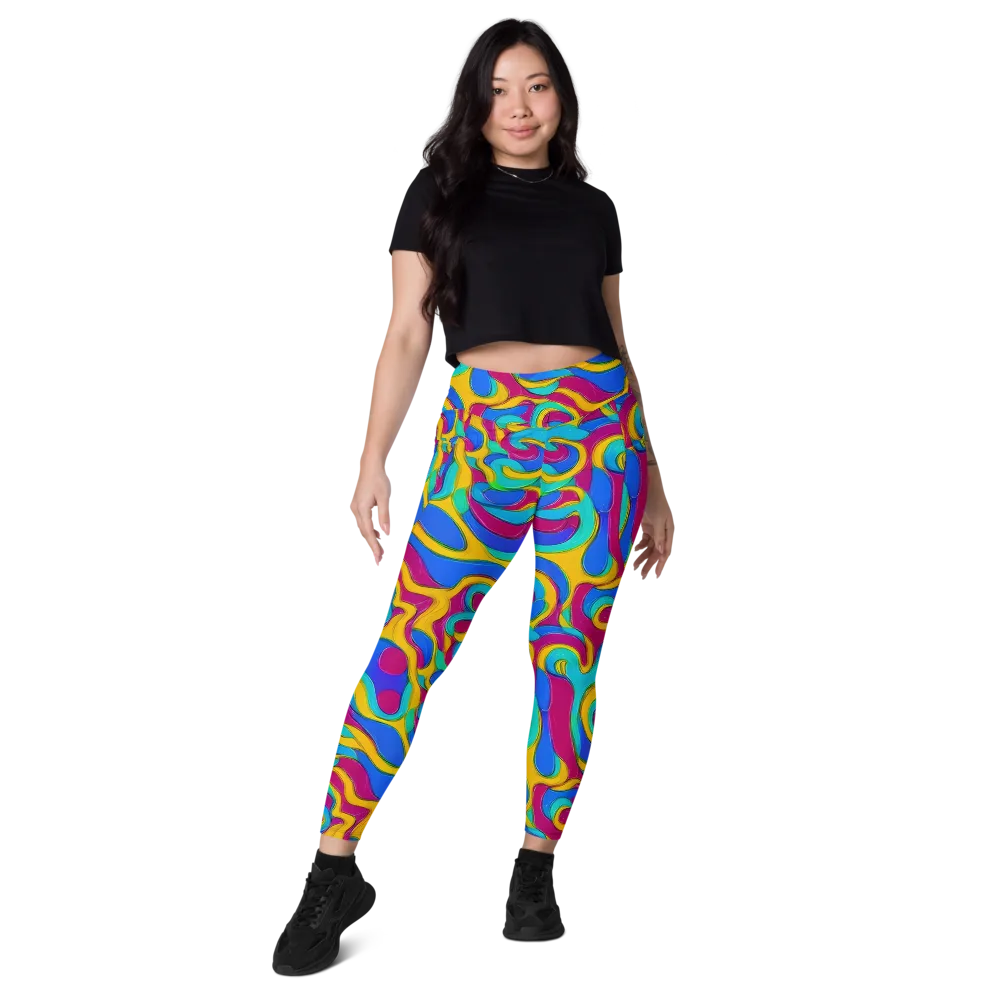 Kaleido Flow on Leggings with Pockets — Front
