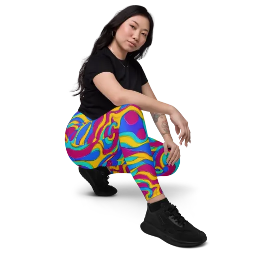 Kaleido Flow on a Leggings with Pockets