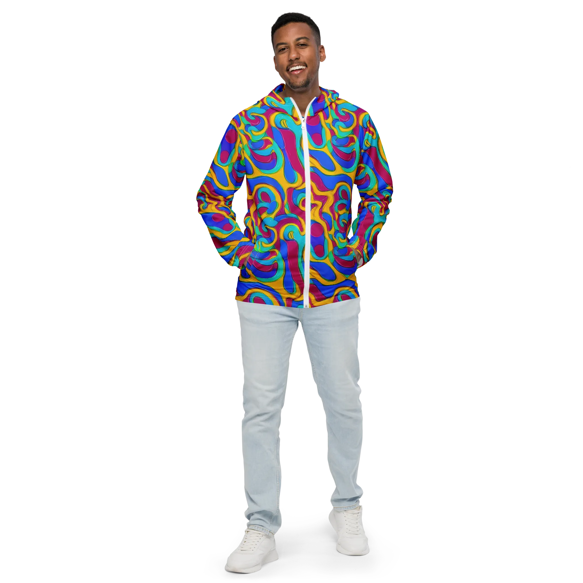 Kaleido Flow on Men's Windbreaker — Front