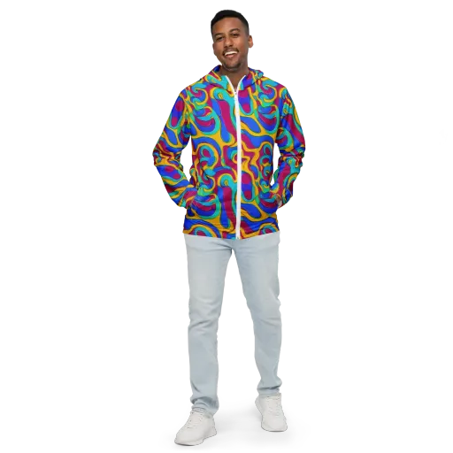 Kaleido Flow on a Men's Windbreaker