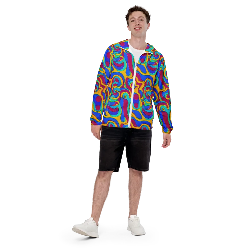 Kaleido Flow on Men's Windbreaker — Front