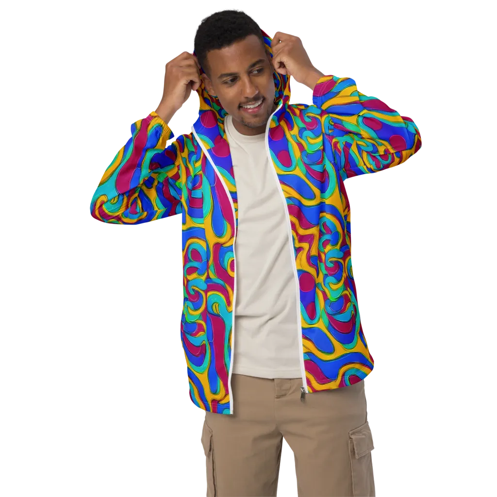 Kaleido Flow on Men's Windbreaker — Front
