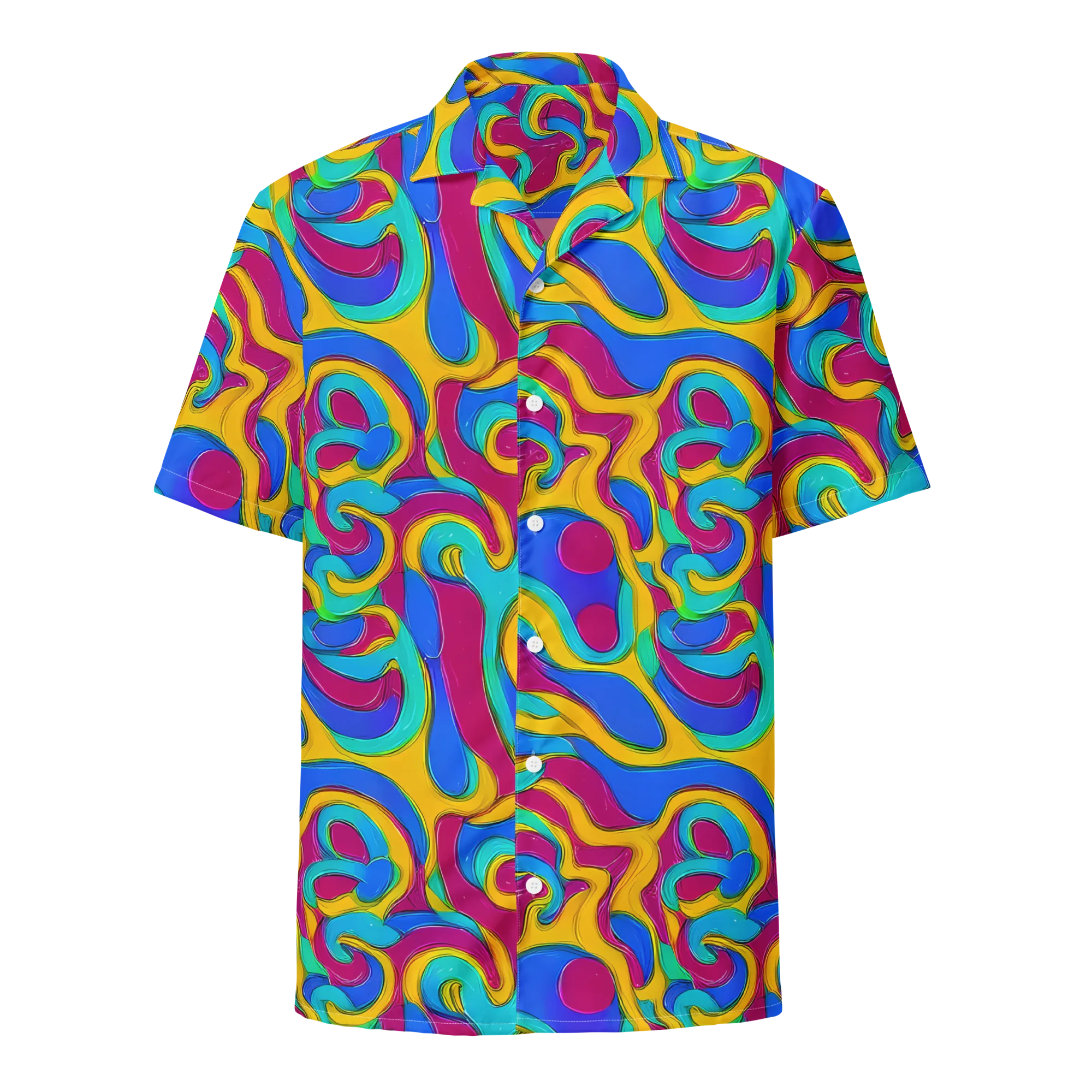 Kaleido Flow on Button Shirt — Front