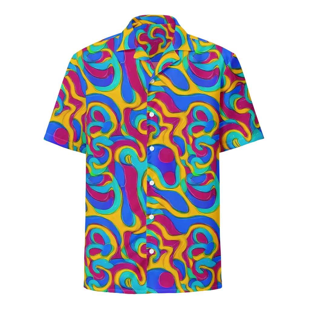 Kaleido Flow on Button Shirt — Front