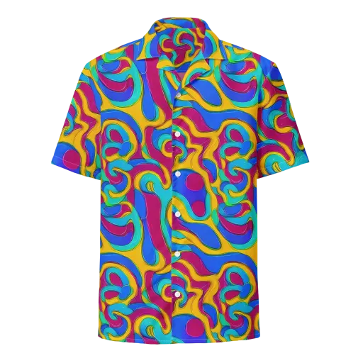 Kaleido Flow on a Button Shirt