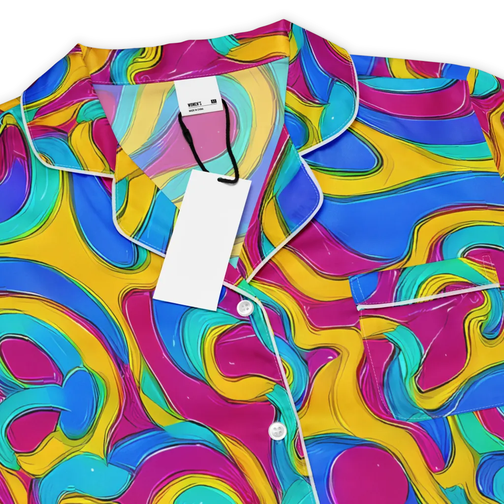Kaleido Flow on Women's Short Sleeve Pajama Top — Product details