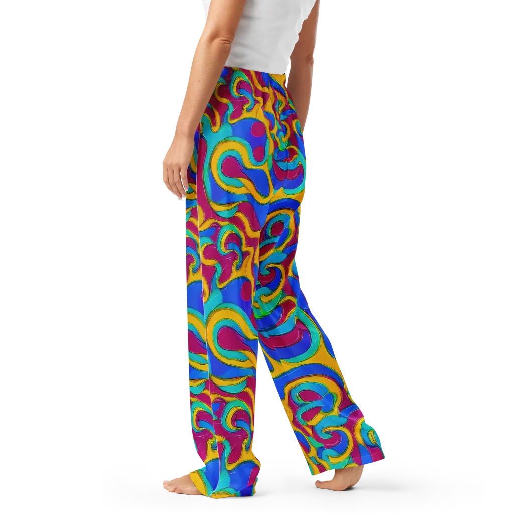 Kaleido Flow on Women's Pajama Pants — Left