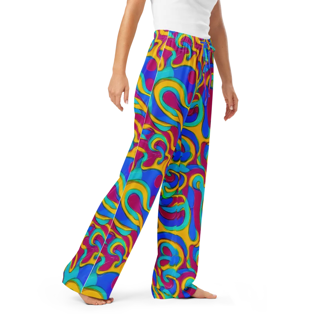 Kaleido Flow on Women's Pajama Pants — Right Front