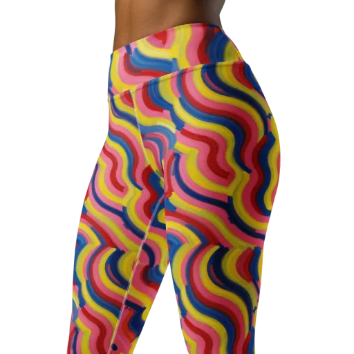 Chromatic Swerve on a Yoga Leggings