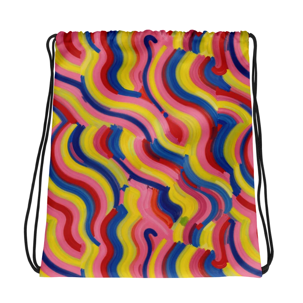 Chromatic Swerve on Drawstring Bag — Photo
