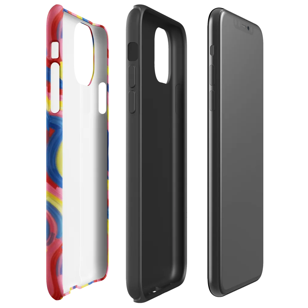 Chromatic Swerve on Tough Case for iPhone® — Right