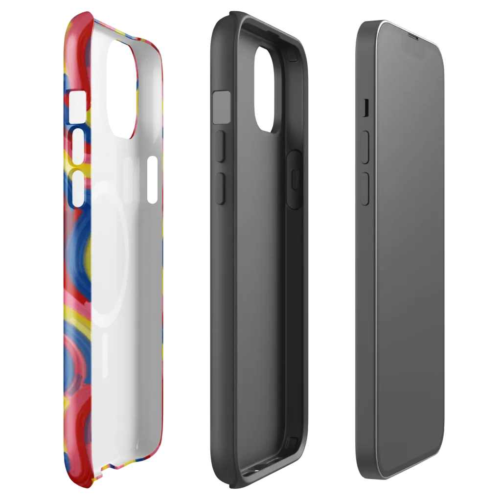 Chromatic Swerve on MagSafe Tough Case for iPhone® — Front
