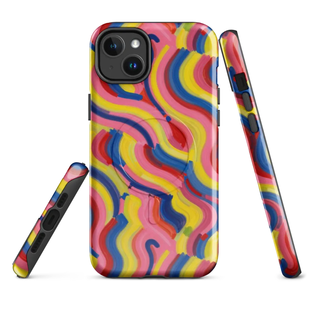 Chromatic Swerve on MagSafe Tough Case for iPhone® — Front