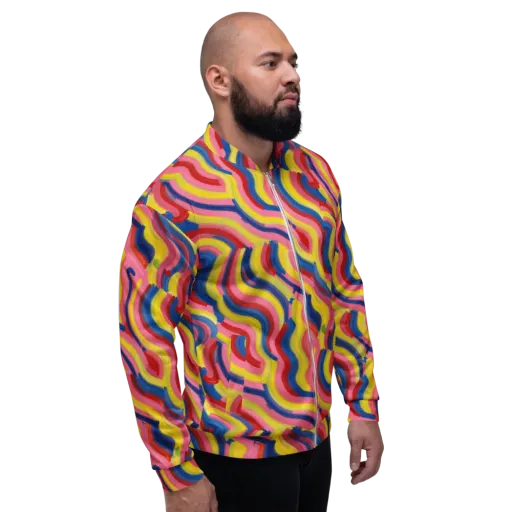 Chromatic Swerve on a Bomber Jacket