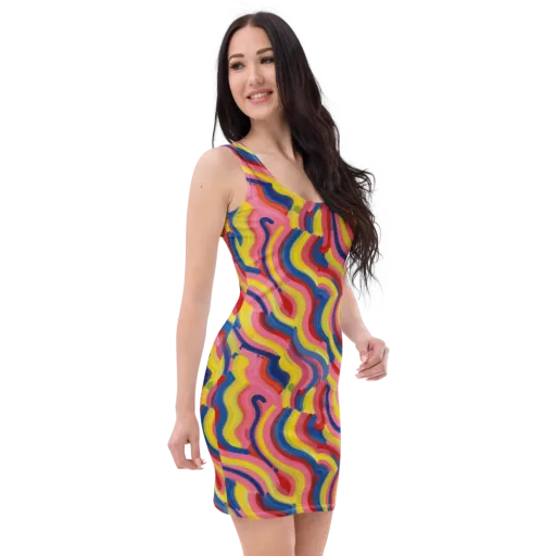 Chromatic Swerve on a Bodycon Dress