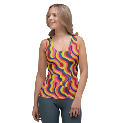 Chromatic Swerve on a Women's Tank Top