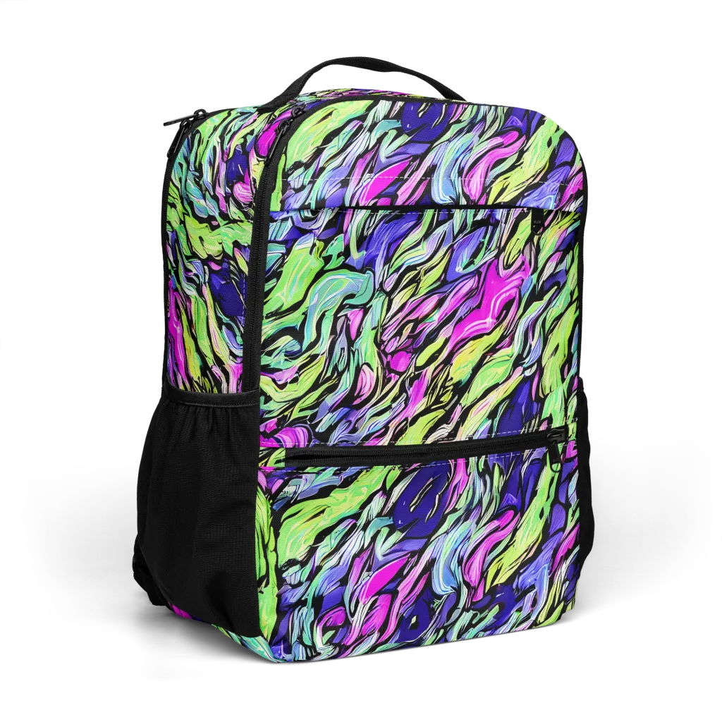 Fluoro Current on Utility Backpack — Right Front