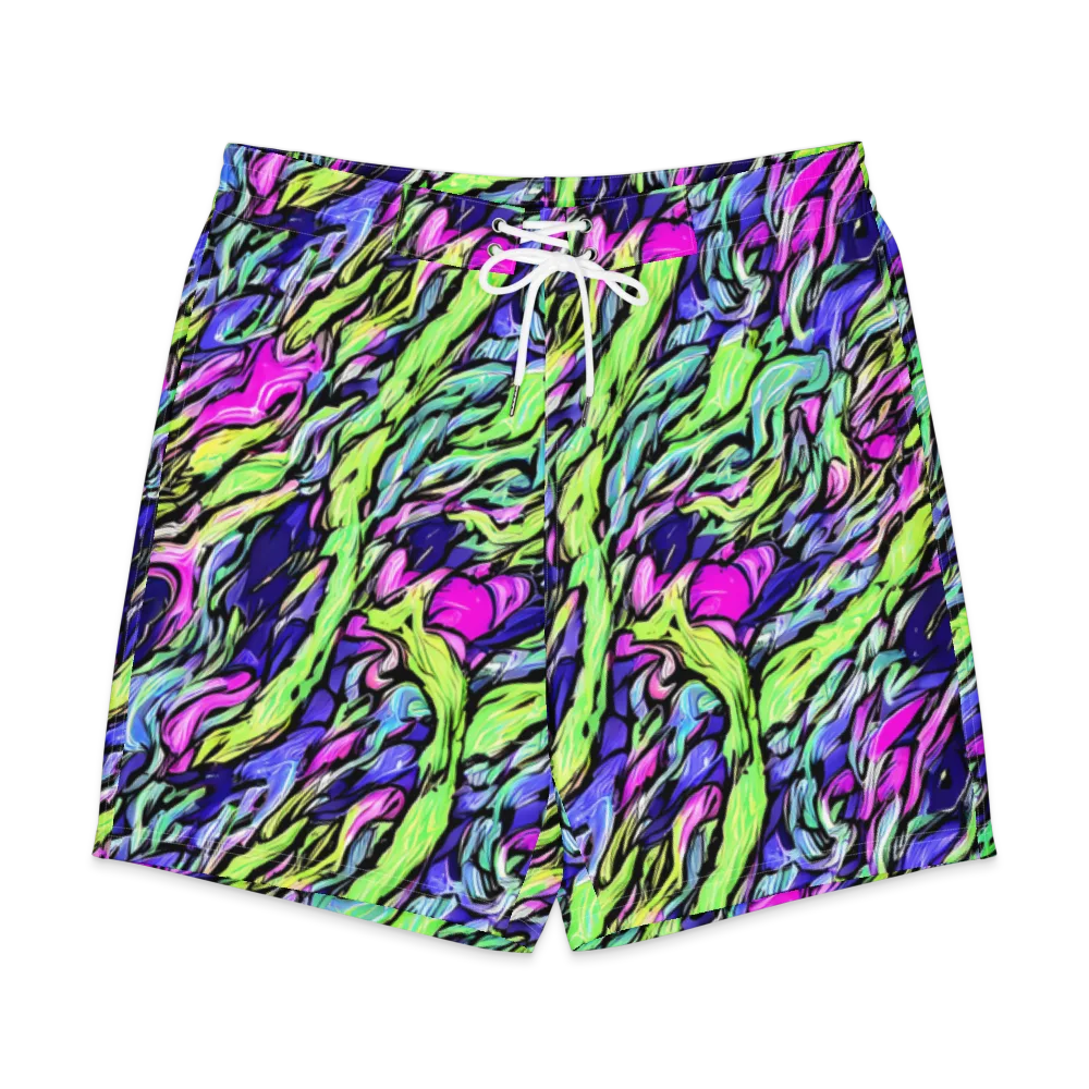 Fluoro Current on Men's Board Shorts — Front