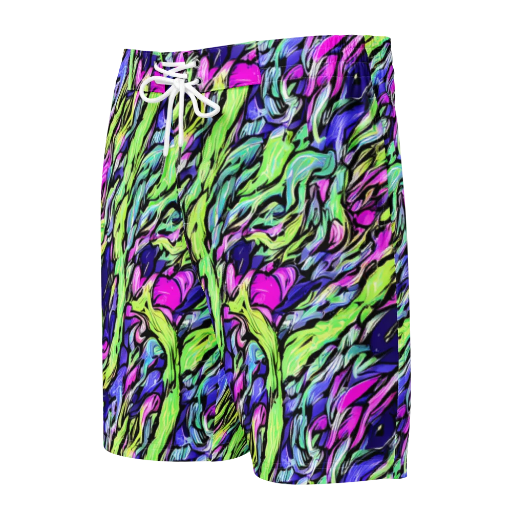 Fluoro Current on Men's Board Shorts — Front