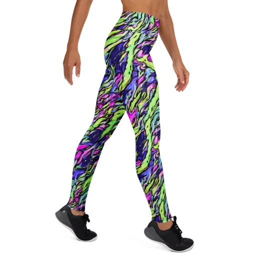 Fluoro Current on a Yoga Leggings