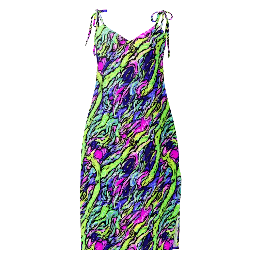 Fluoro Current on Slip Dress — Front