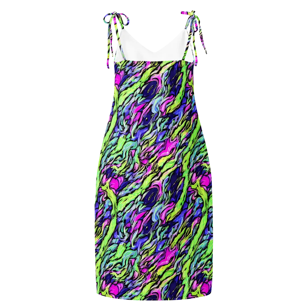 Fluoro Current on Slip Dress — Back