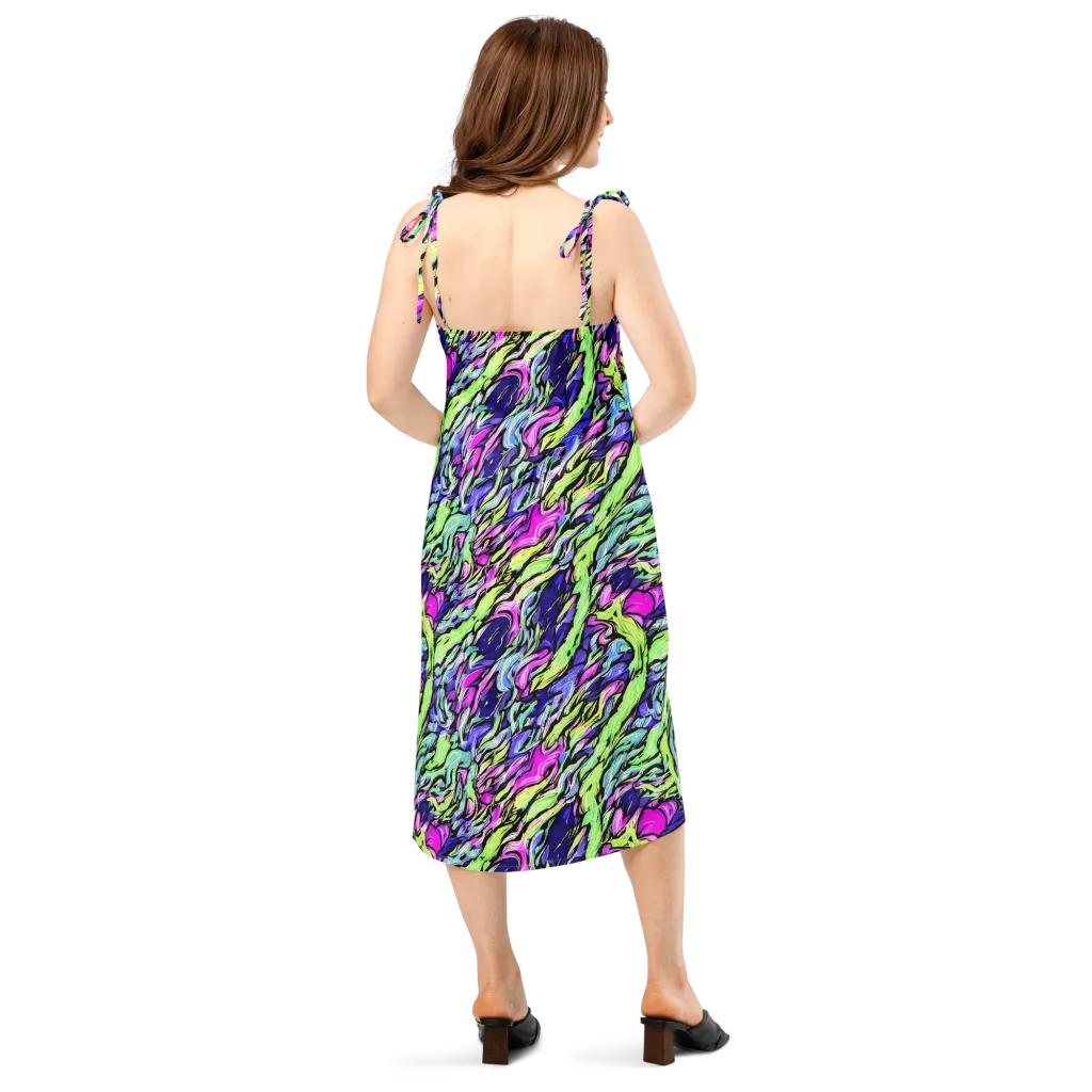 Fluoro Current on Slip Dress — Back