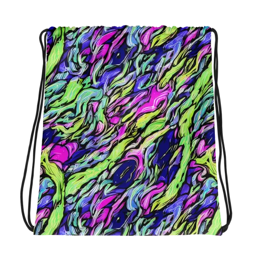 Fluoro Current on a Drawstring Bag
