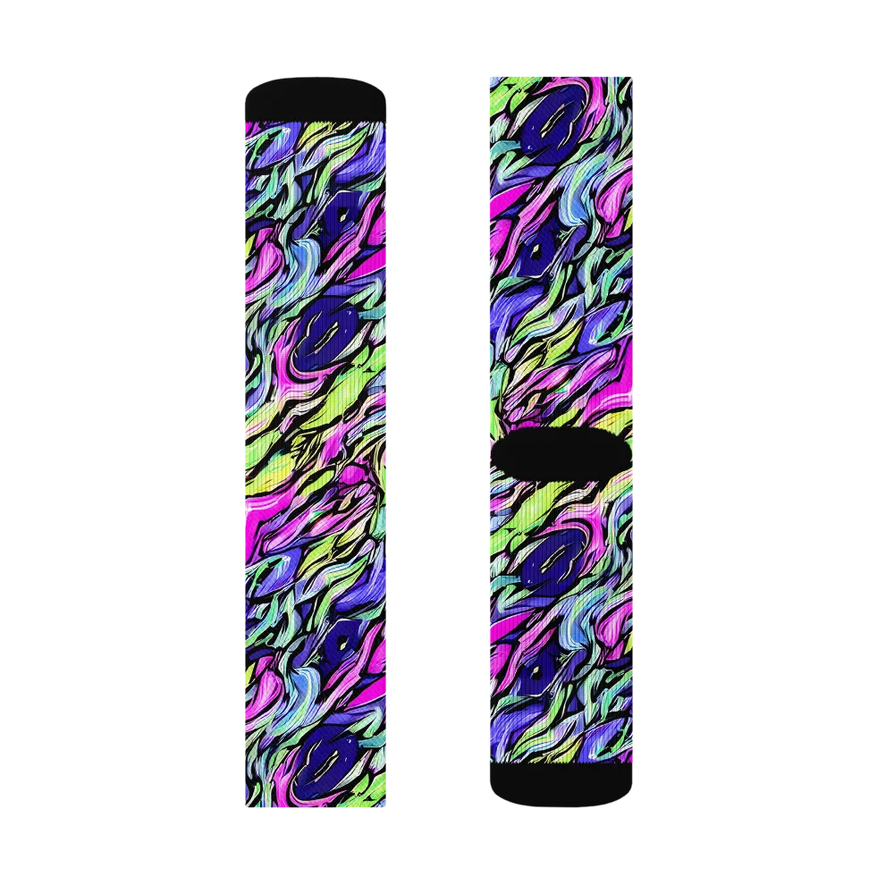 Fluoro Current on Socks — Left Sock