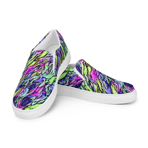 Fluoro Current on a Women's Slip-On Canvas Shoes