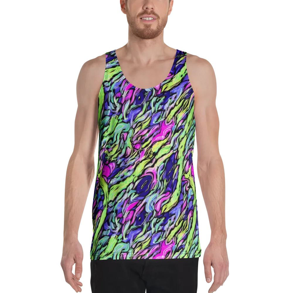 Fluoro Current on Men's Tank Top — Front