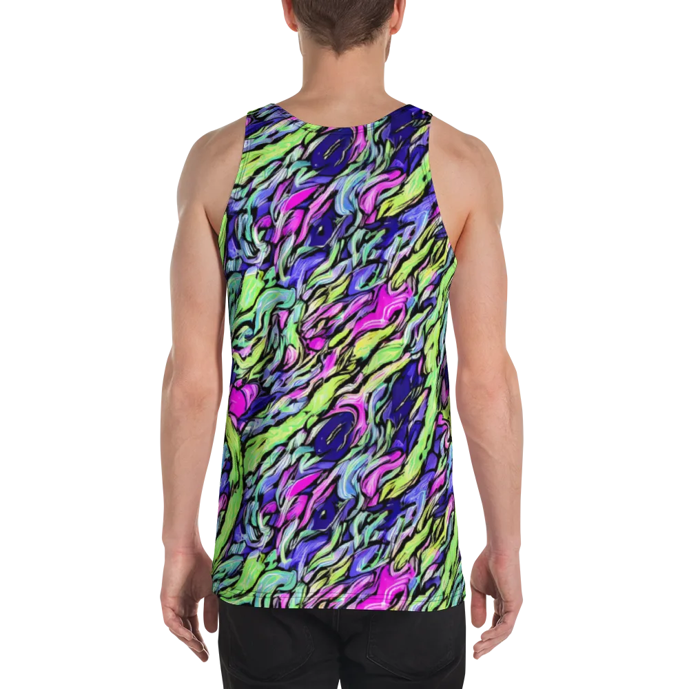 Fluoro Current on Men's Tank Top — Back