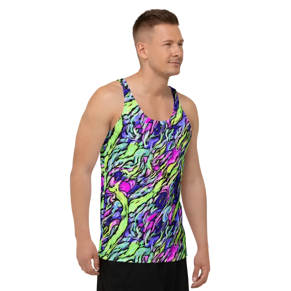 Fluoro Current on Men's Tank Top — Right Front