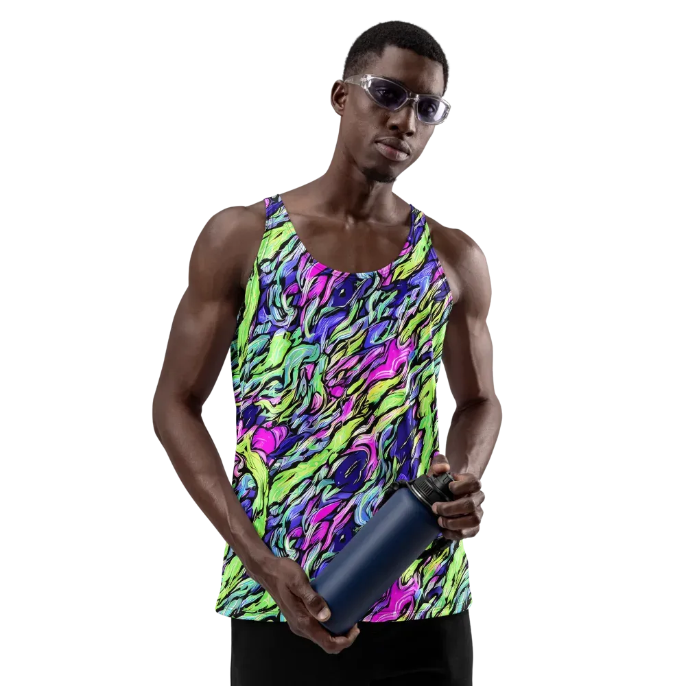 Fluoro Current on Men's Tank Top — Front