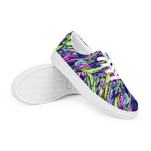 Fluoro Current on a Men's Lace-Up Canvas Shoes