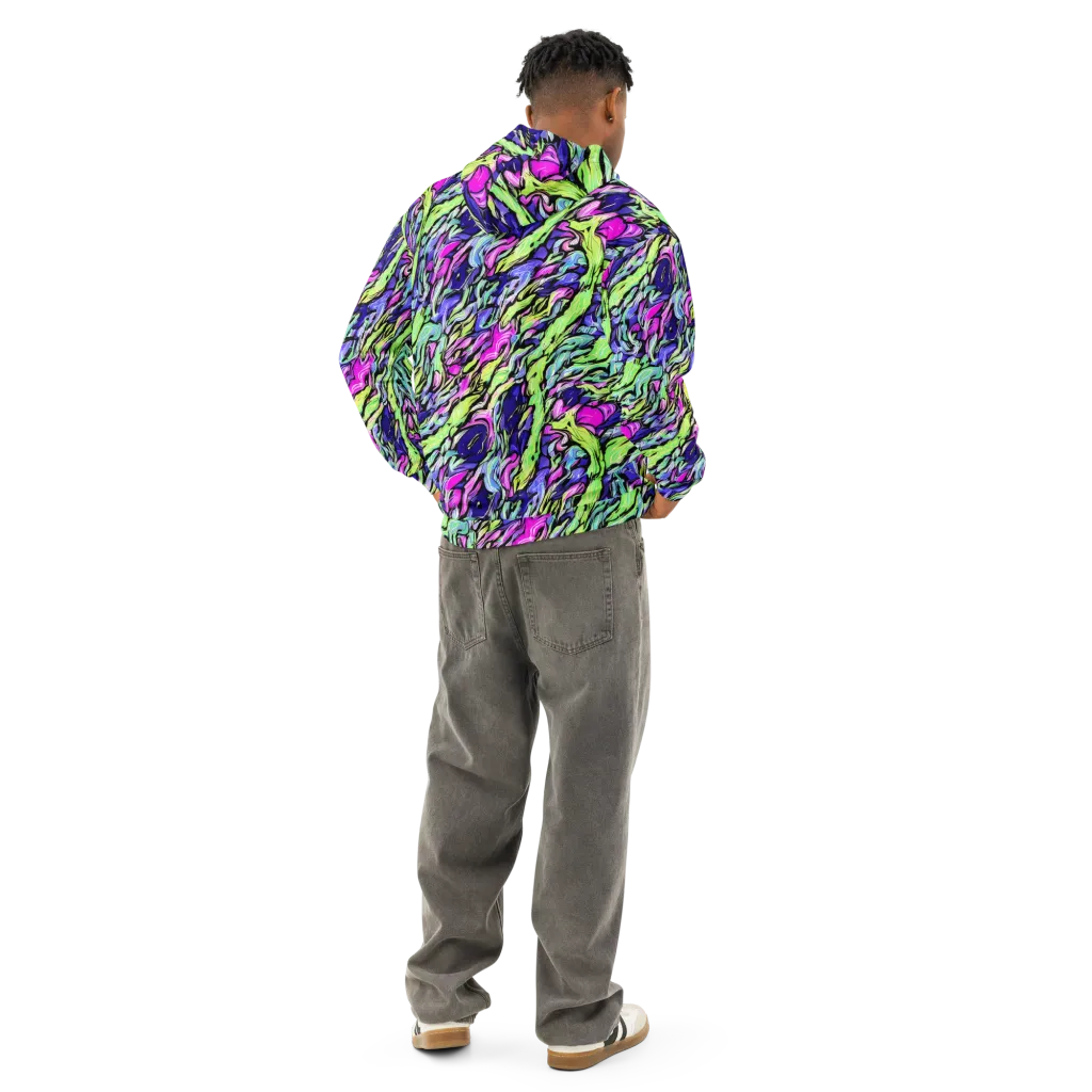 Fluoro Current on Cotton Hoodie — Back