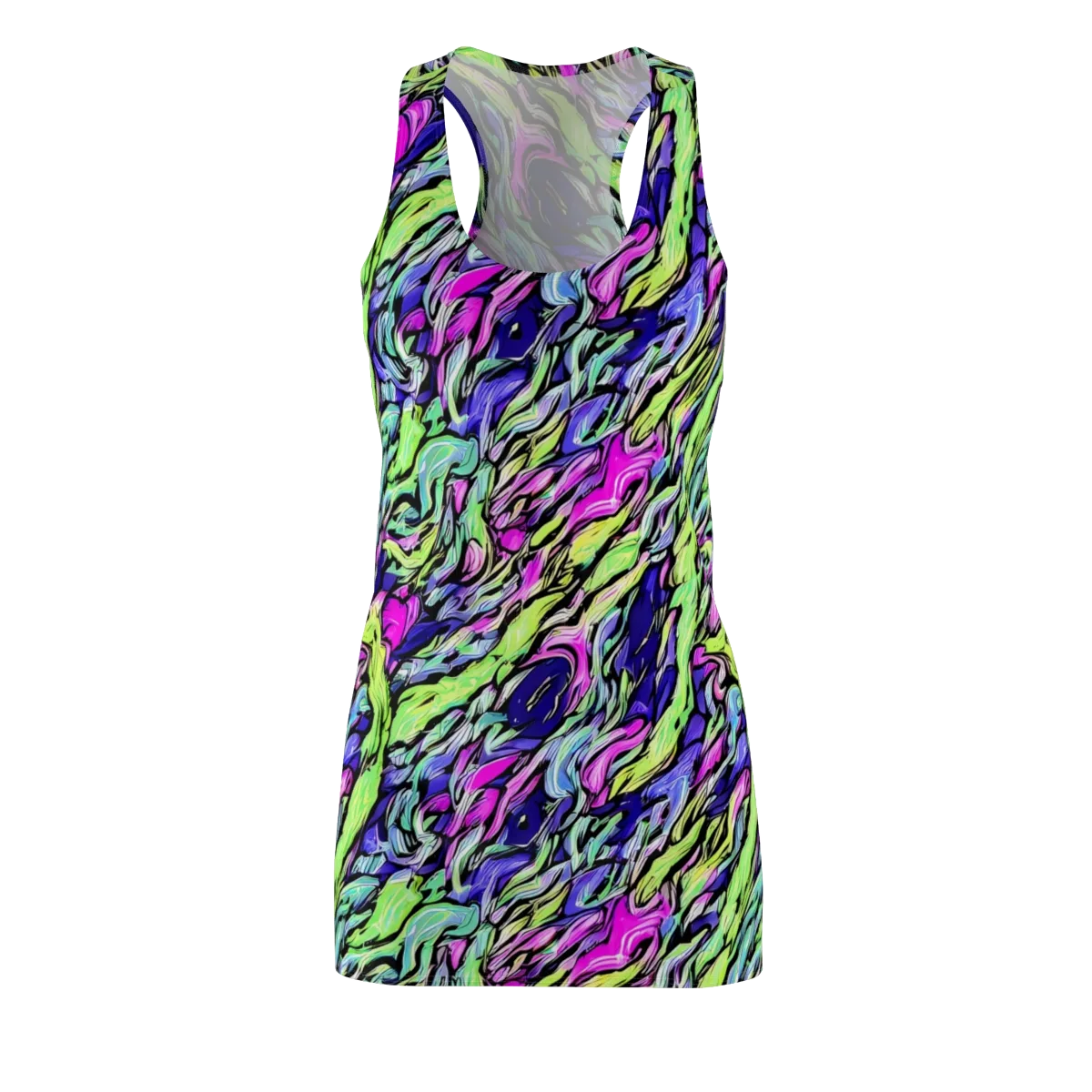Fluoro Current on Racerback Dress — Front