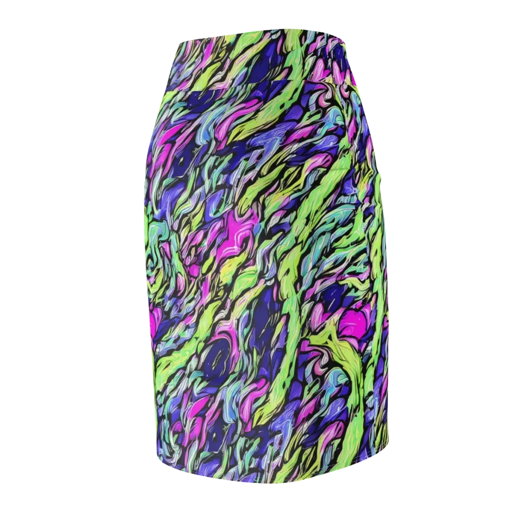 Fluoro Current on Pencil Skirt — Back Side