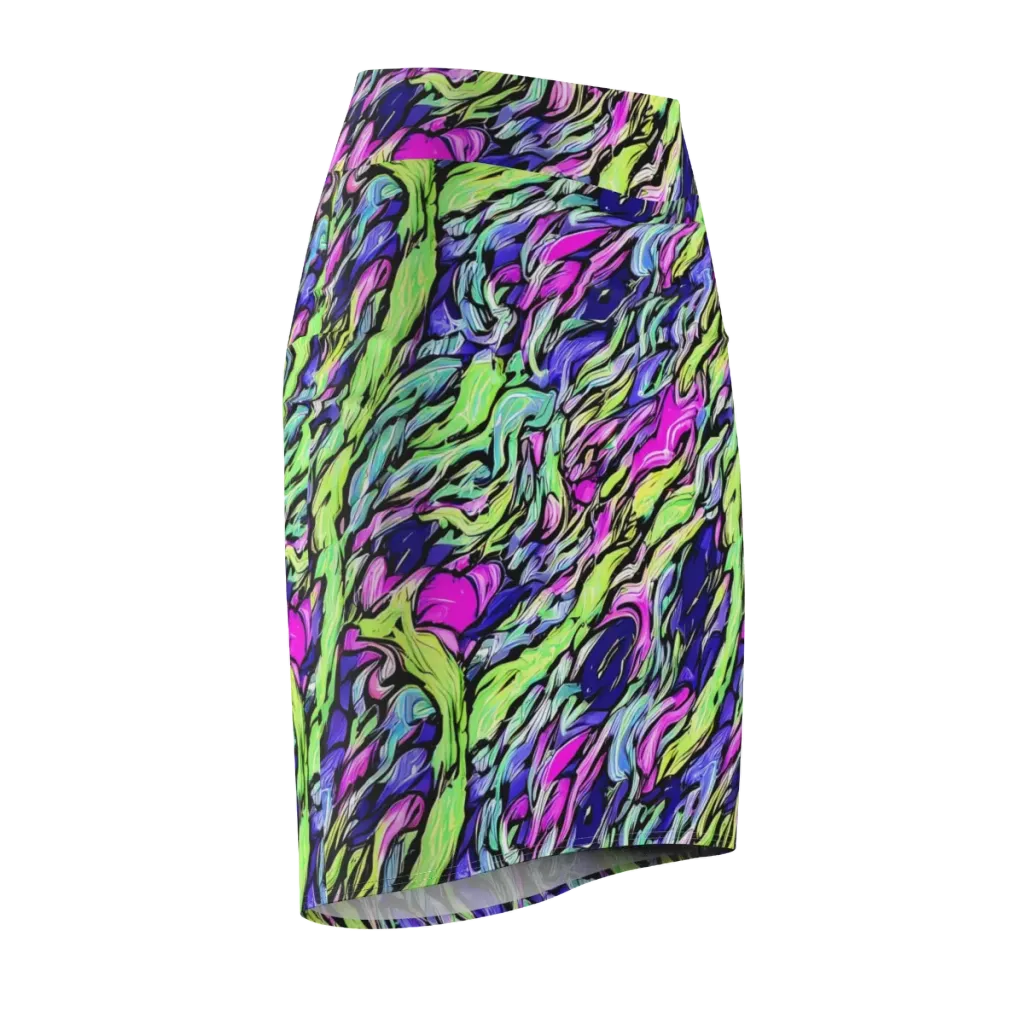 Fluoro Current on Pencil Skirt — Front Side